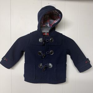 Baby Gap Kids Toggle Coat Lined Hooded 18-24 Months Blue GUC